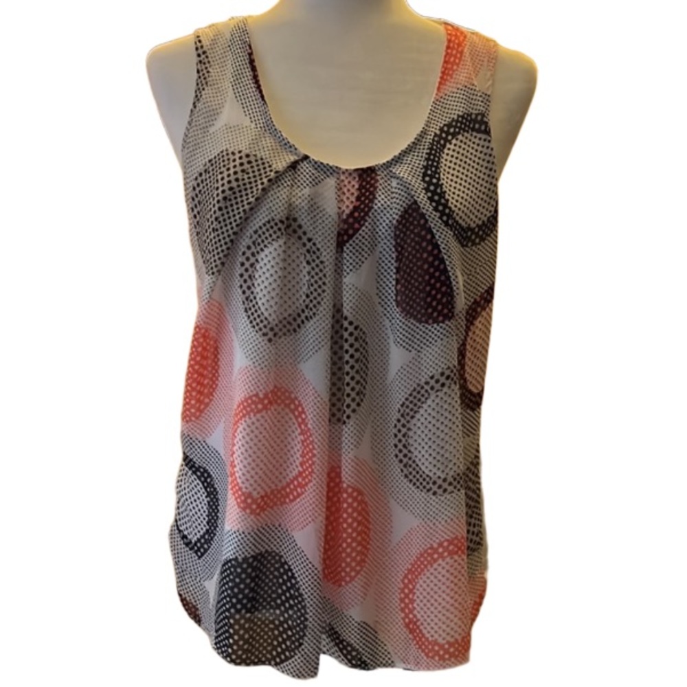 NEW YORK & COMPANY WOMEN’S  SLEEVELESS TOP PEACH BLACK WHITE CORAL CASUAL MED